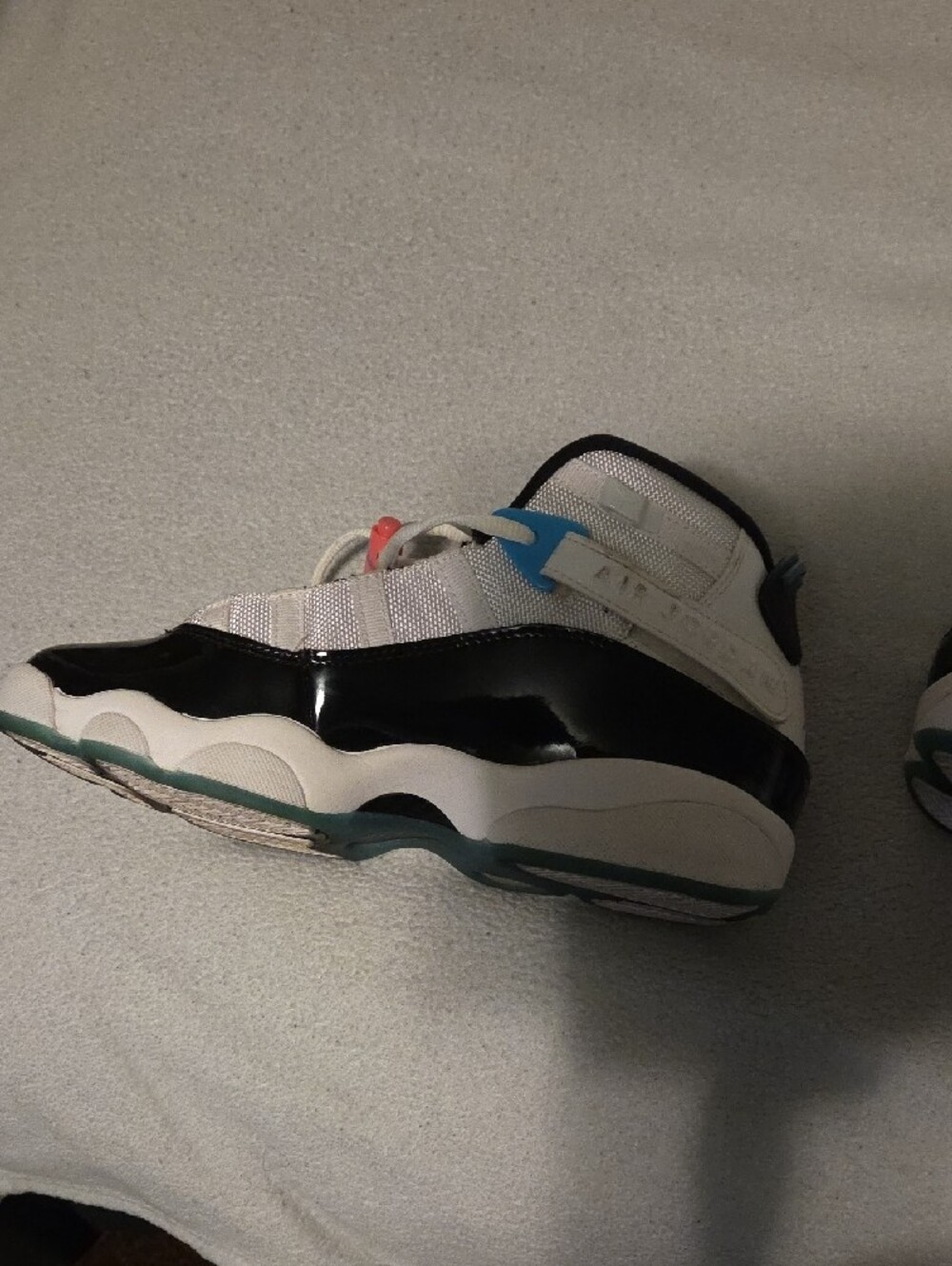 Jordan Kids Black Sneakers with Multicolor Logo Accents - Picture 6 of 10